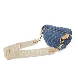 Louis Vuitton Pouch Body Monogram Bag High Blue Denim Rise Waist